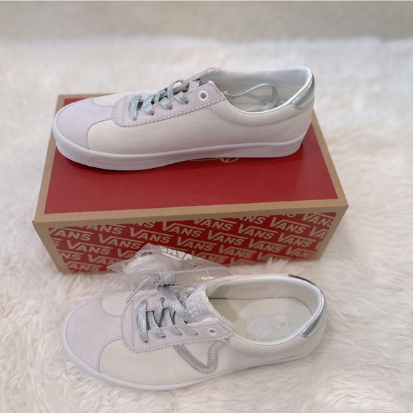 Vans NWT Women's White and Silver Sneakers - Picture 3 of 8
